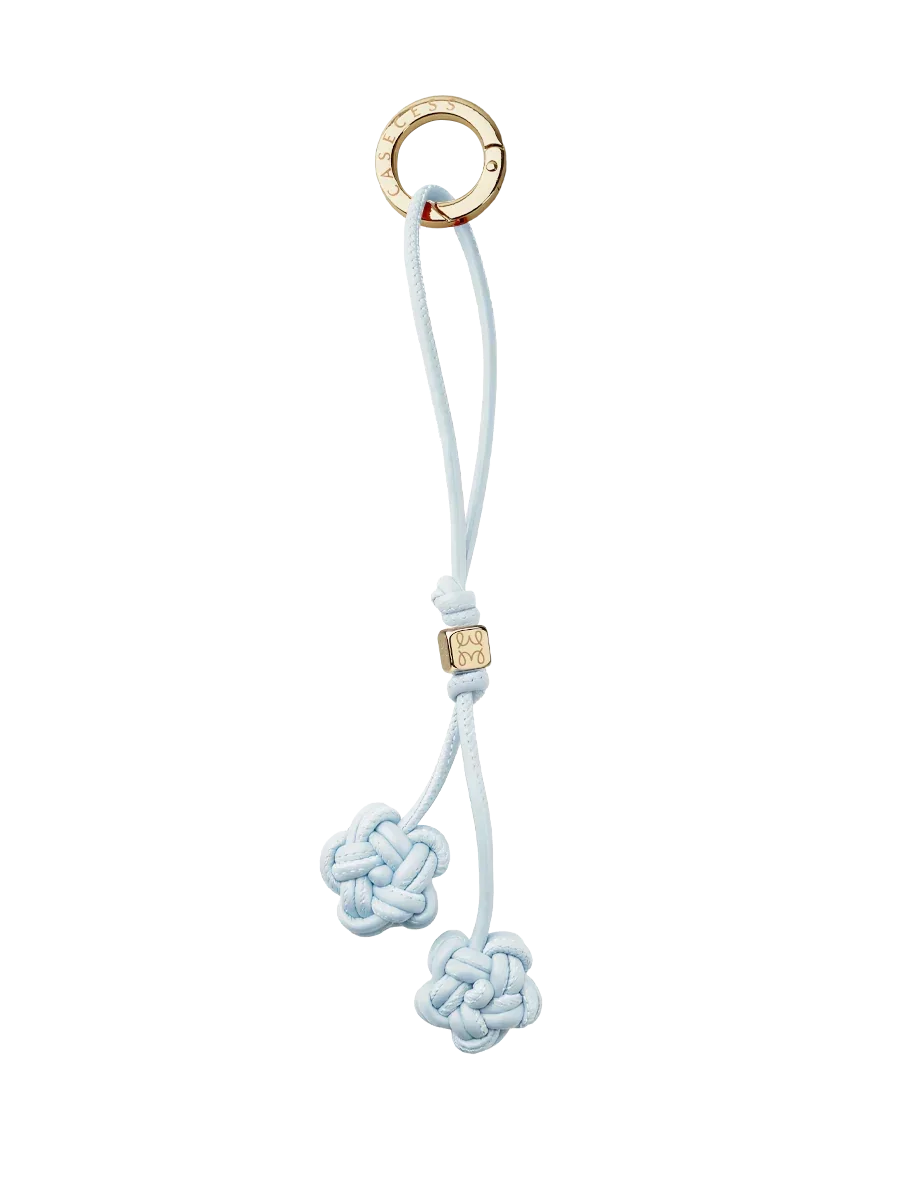 LeatherLoop Bloom Knot Charm – Mist Blue