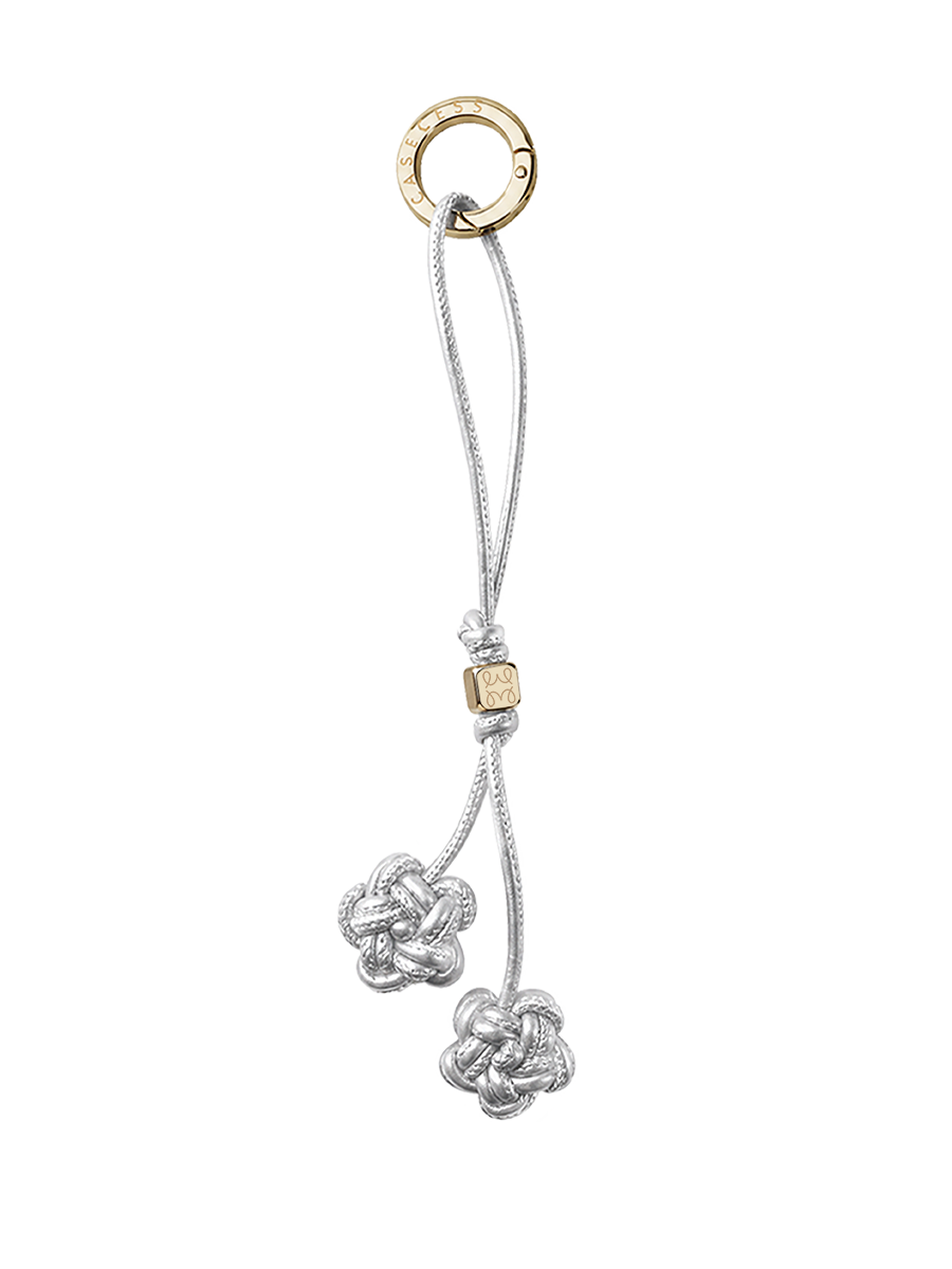 LeatherLoop Bloom Knot Charm – Sliver