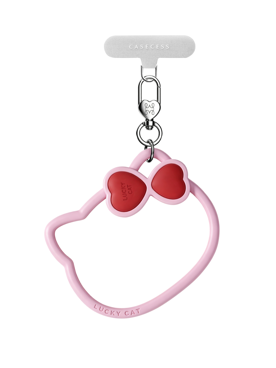Jelly Charm Wristlet – Lucky Cat Pink