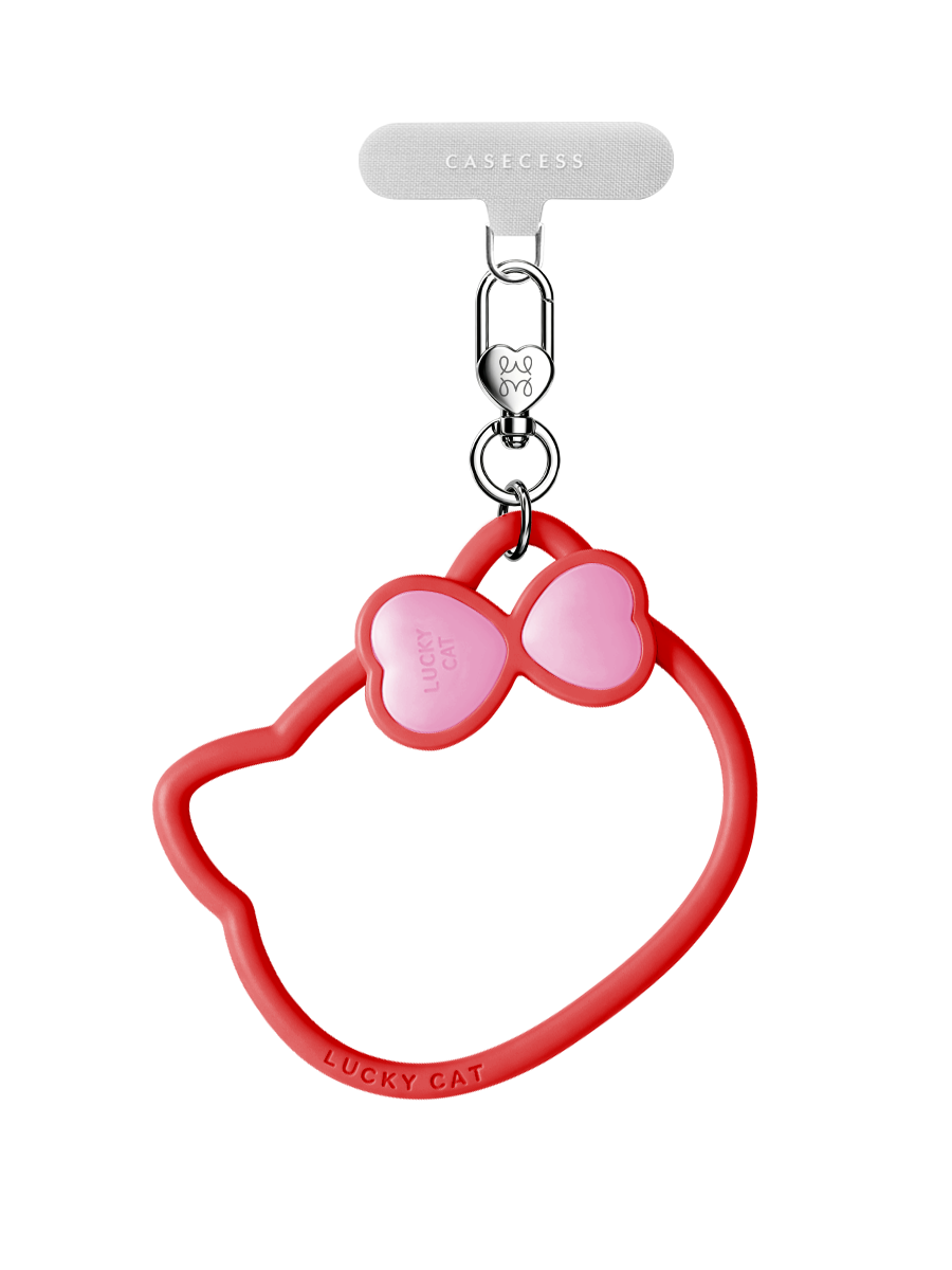 Jelly Charm Wristlet – Lucky Cat Crimson Red