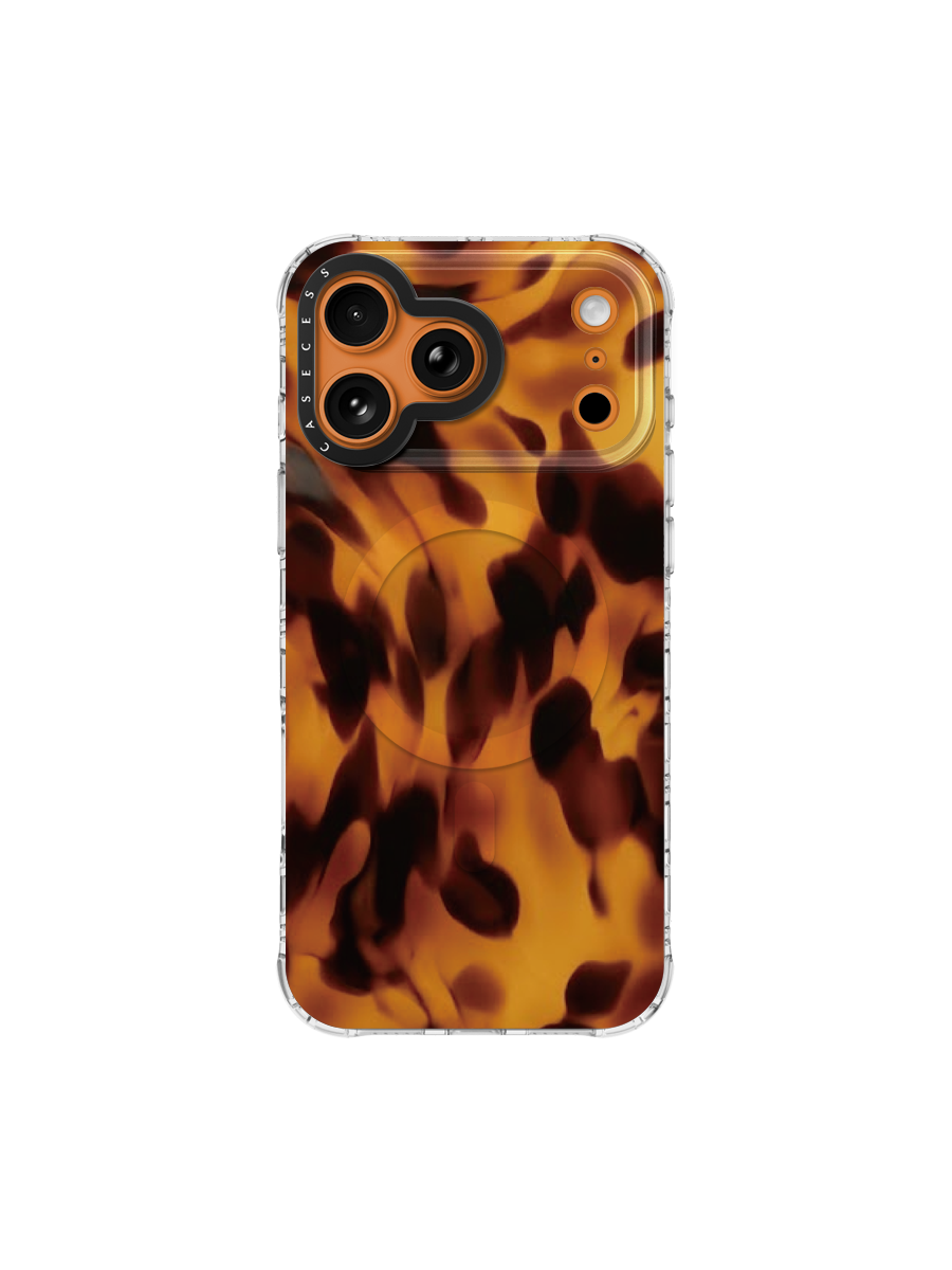 Amber Flux Tortoiseshell iPhone Case – MagSafe Compatible