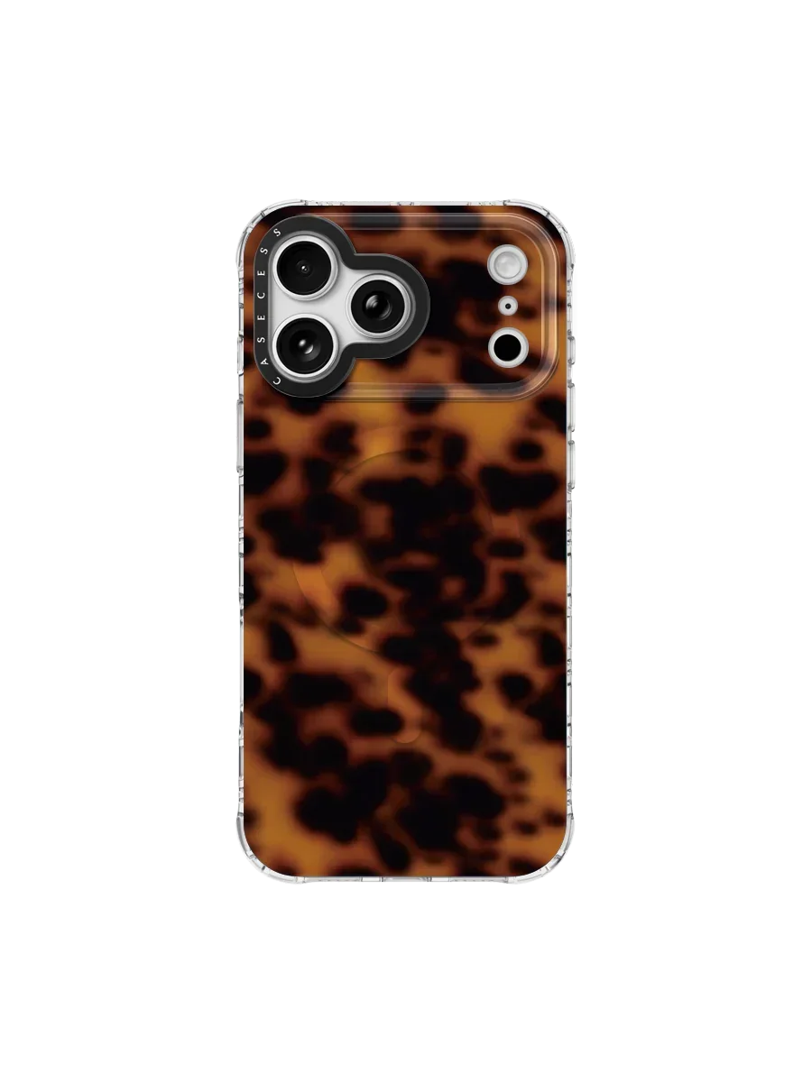 Burnt Amber Tortoiseshell iPhone Case – MagSafe Compatible
