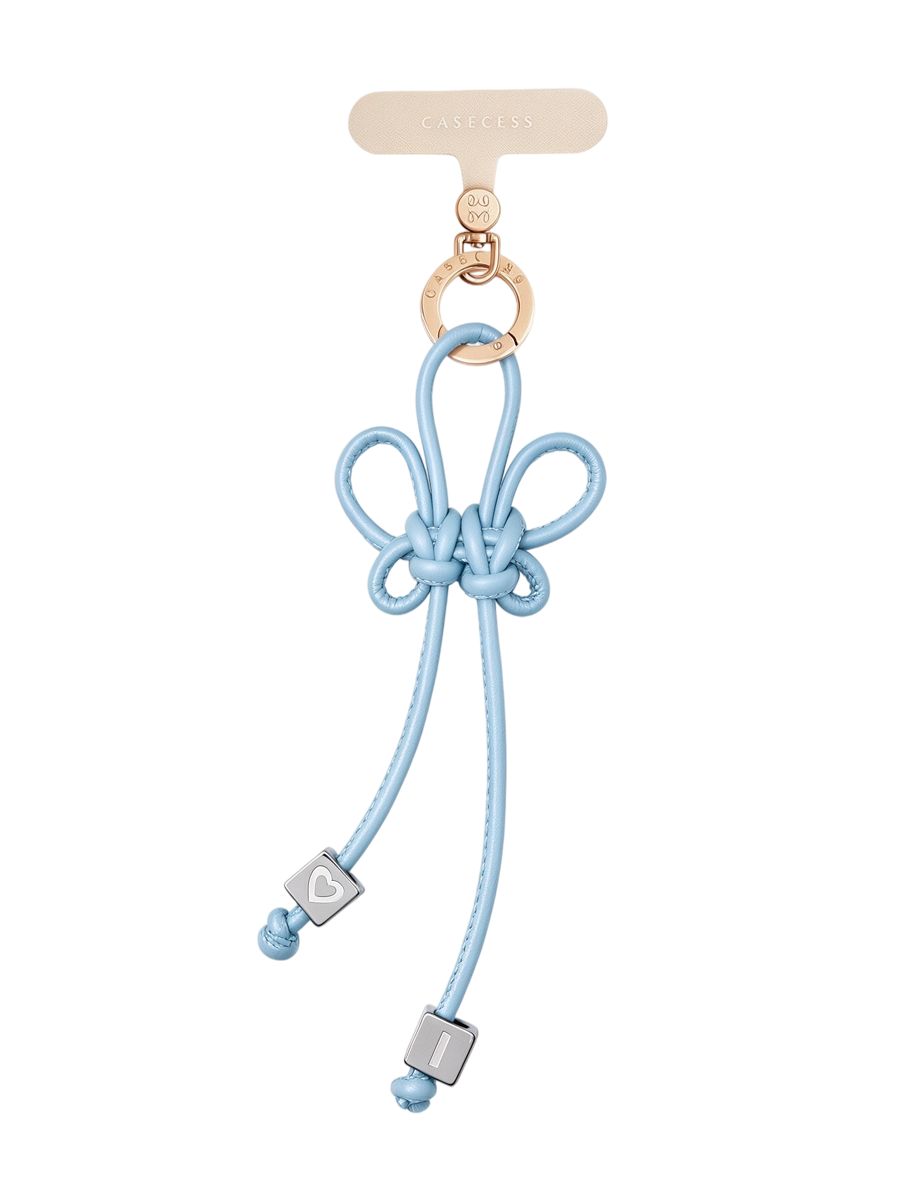 LeatherLoop Butterfly Charm –Mist Blue