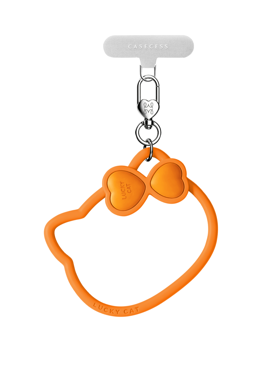 Jelly Charm Wristlet – Lucky Cat Orange