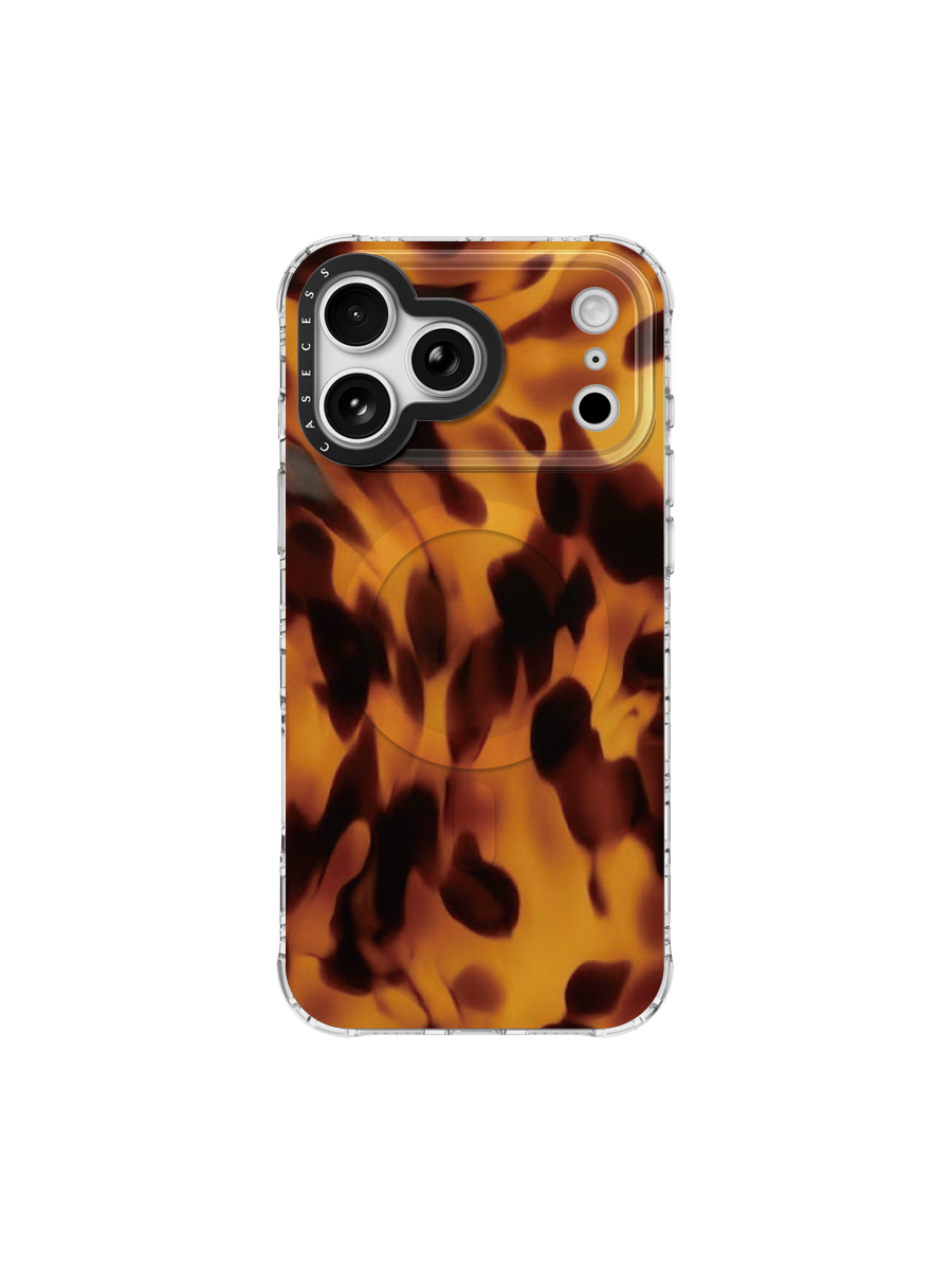 Amber Flux Tortoiseshell iPhone Case – MagSafe Compatible