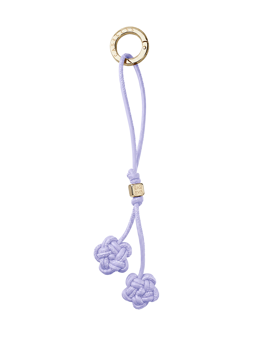 LeatherLoop Bloom Knot Charm – Lavender