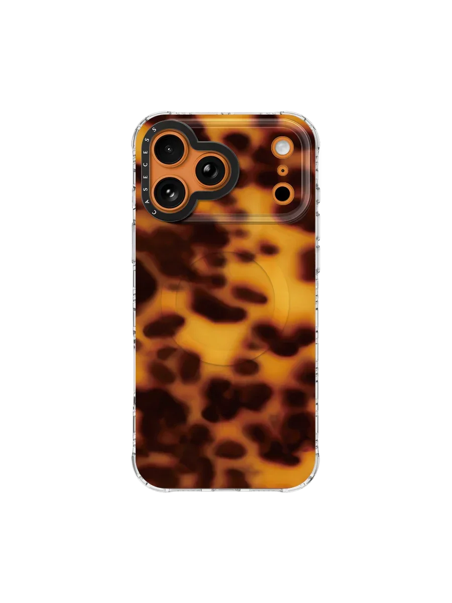 Amber Drift Tortoiseshell iPhone Case – MagSafe Compatible
