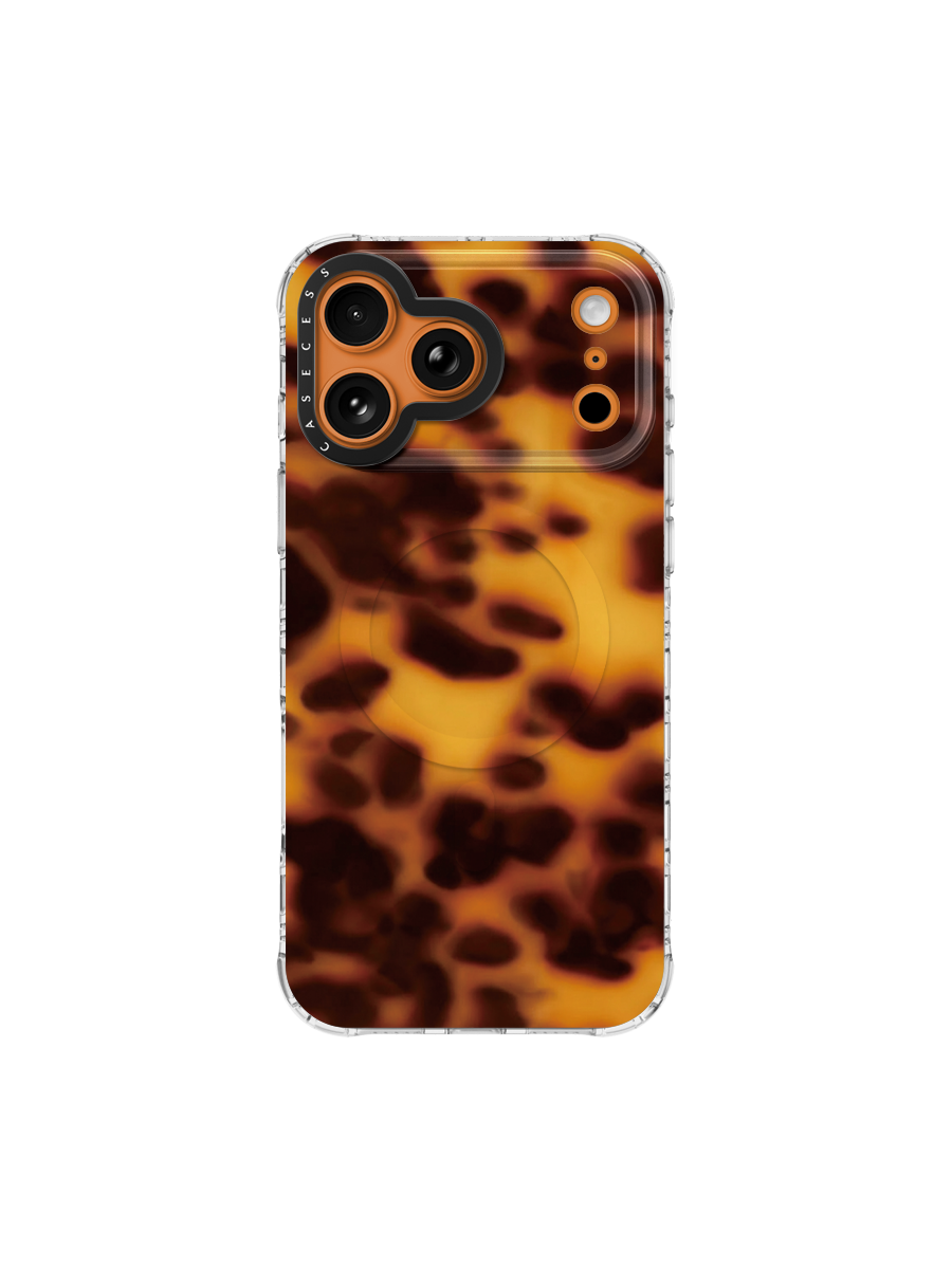 Amber Drift Tortoiseshell iPhone Case – MagSafe Compatible