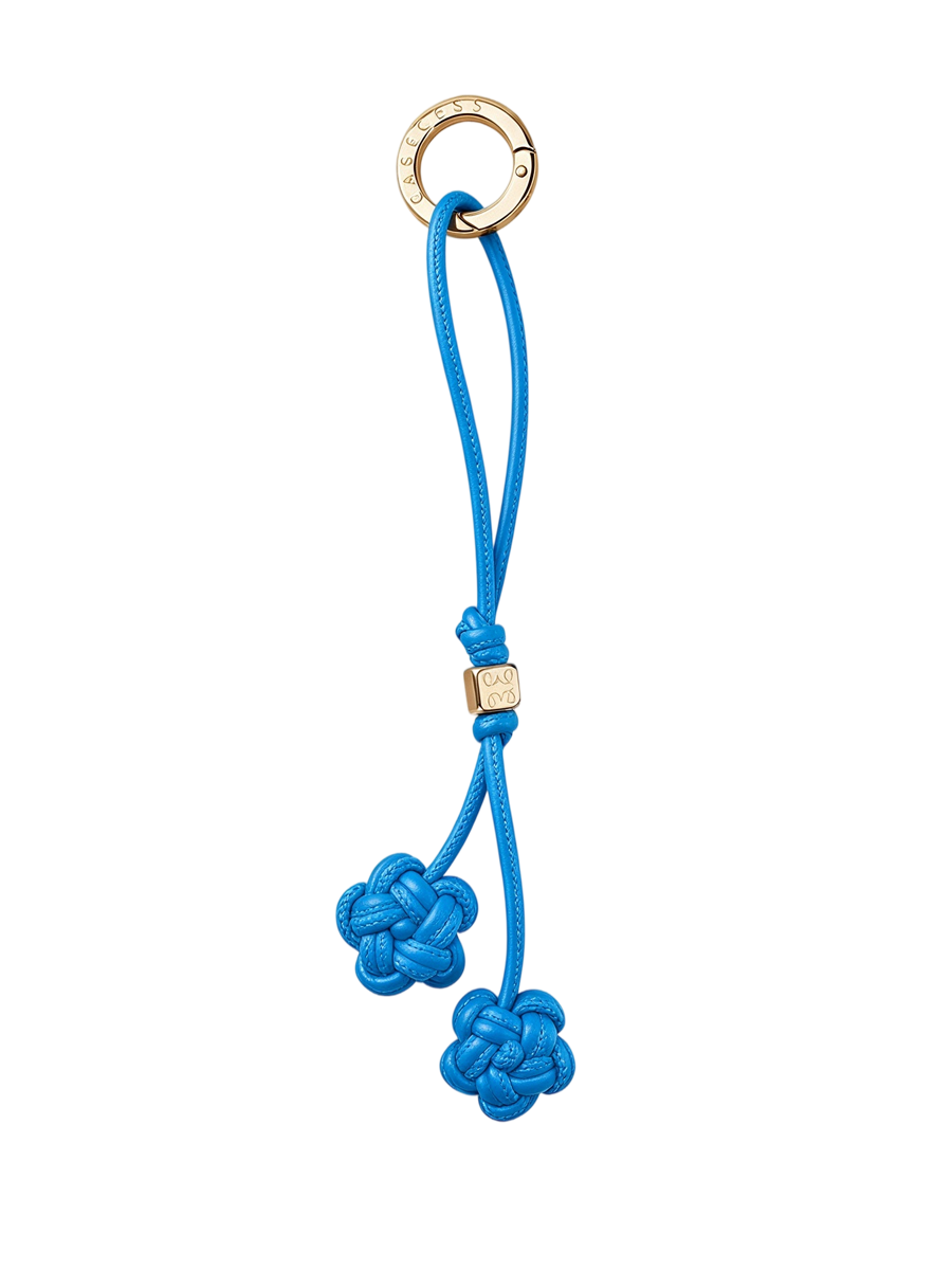 LeatherLoop Bloom Knot Charm – Sky Blue