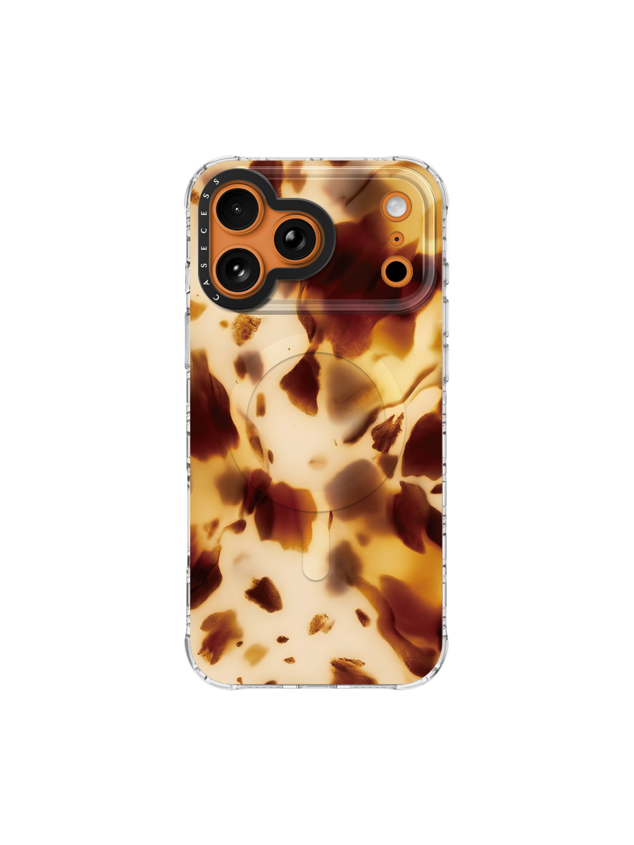 Amber Fragments Tortoiseshell iPhone Case – MagSafe Compatible