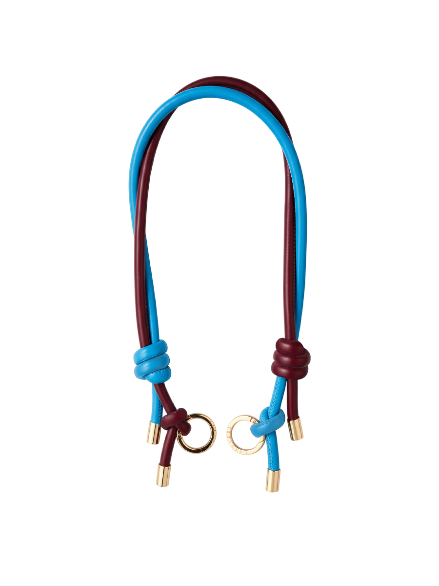 NomadStrap Cross-body Strap – Burgundy & Sky Blue