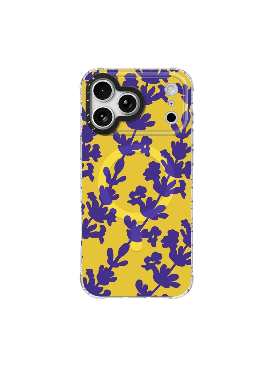 Lavender Whisper – Golden Thought Iridescent iPhone Case – MagSafe Compatible