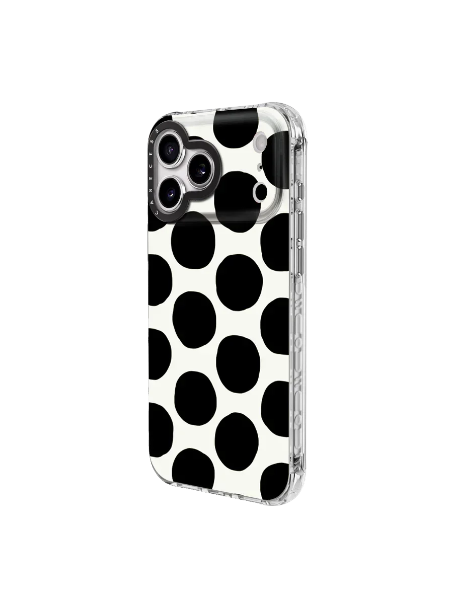 Pebblefield Bloom – Noir Iridescent Mirror iPhone Case-MagSafe Compatible