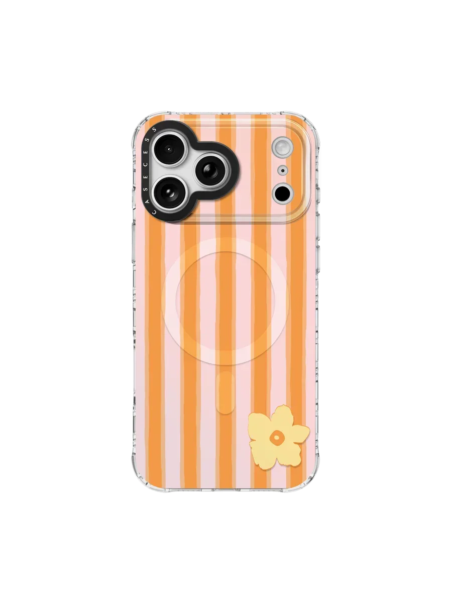 Timberlines Garden – Pumpkin Bloom Iridescent Mirror iPhone Case – MagSafe Compatible