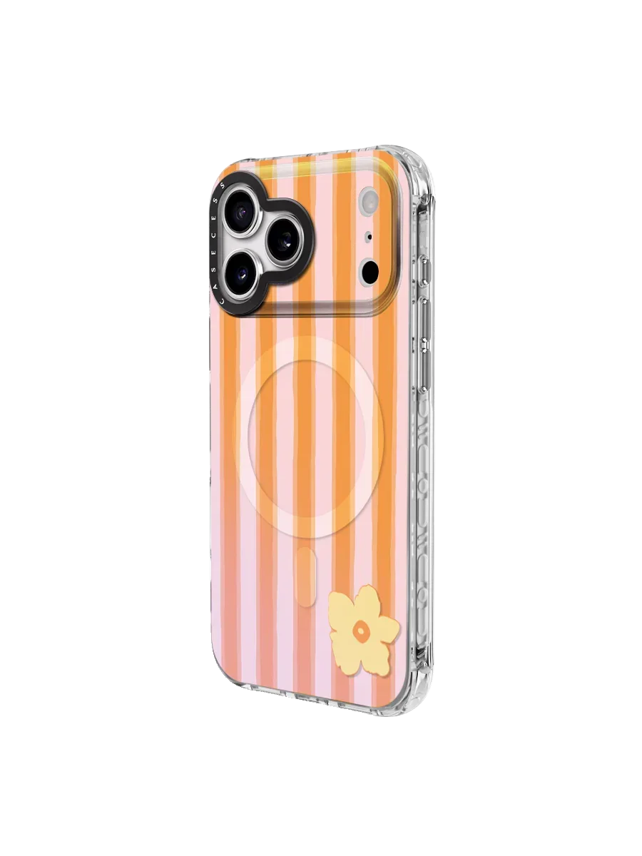 Timberlines Garden – Pumpkin Bloom Iridescent Mirror iPhone Case – MagSafe Compatible