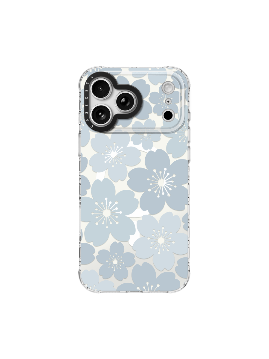 Sakura Skygarden – Mist Blue Mirror iPhone Case – MagSafe Compatible