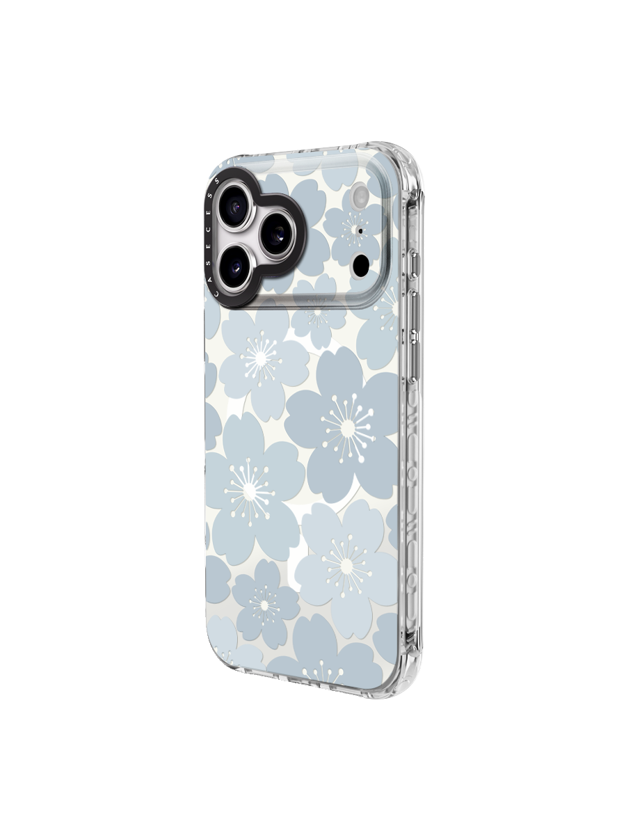Sakura Skygarden – Mist Blue Mirror iPhone Case – MagSafe Compatible