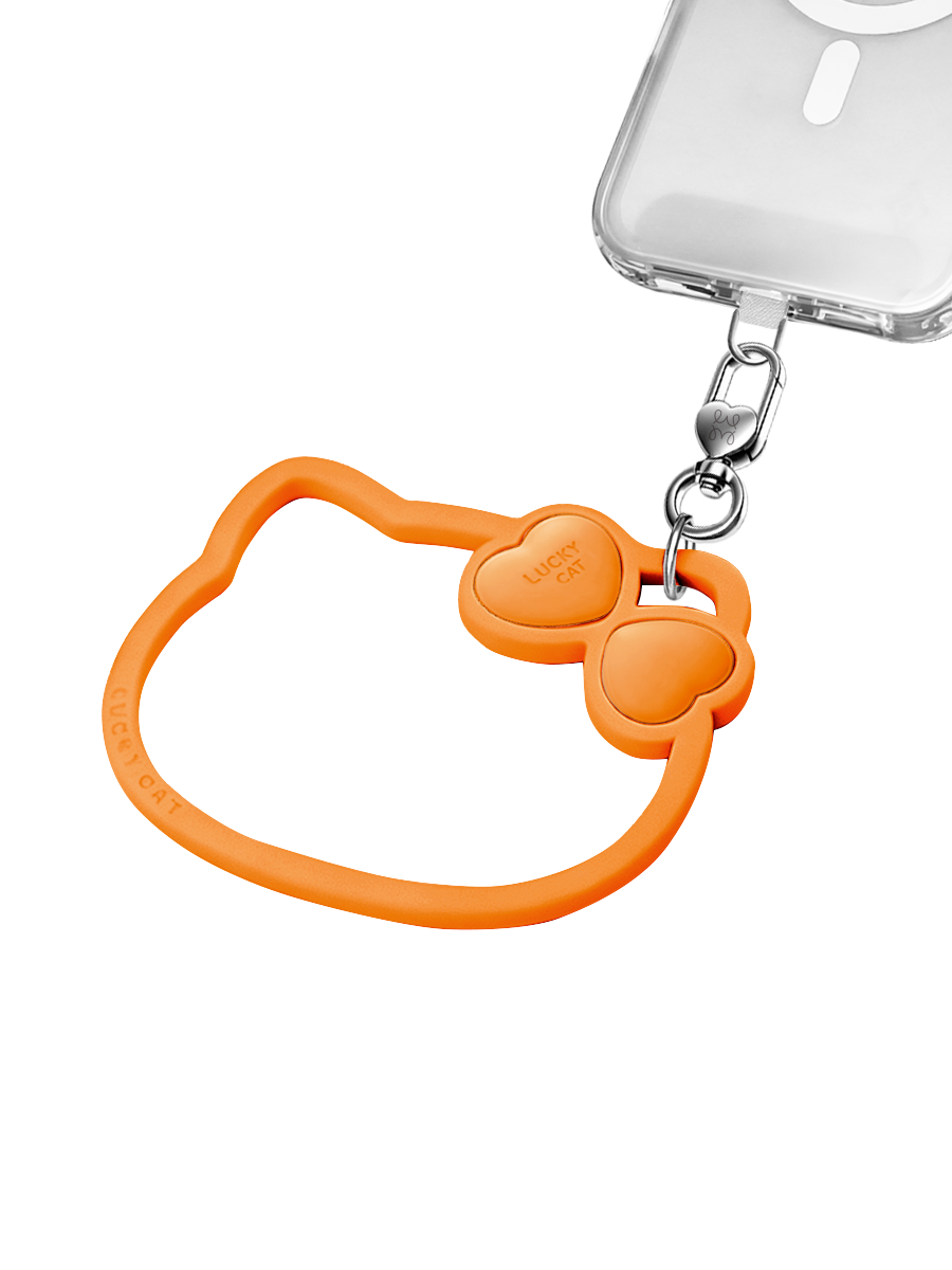 Jelly Charm Wristlet – Lucky Cat Orange