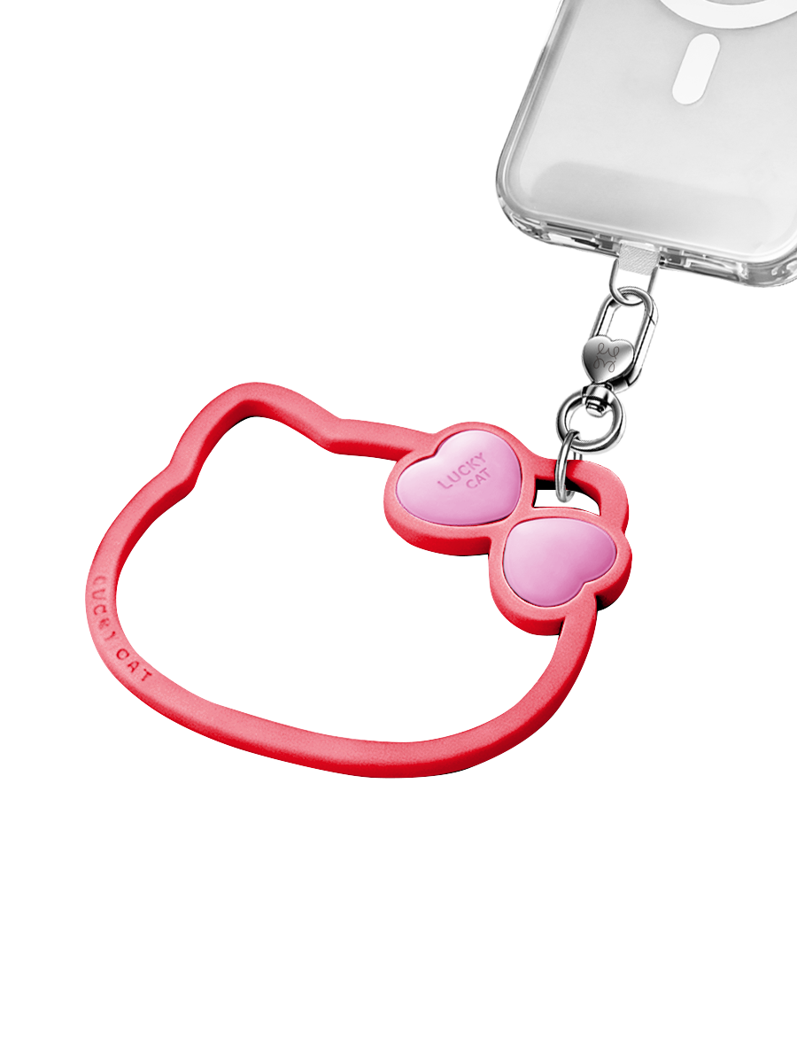 Jelly Charm Wristlet – Lucky Cat Crimson Red