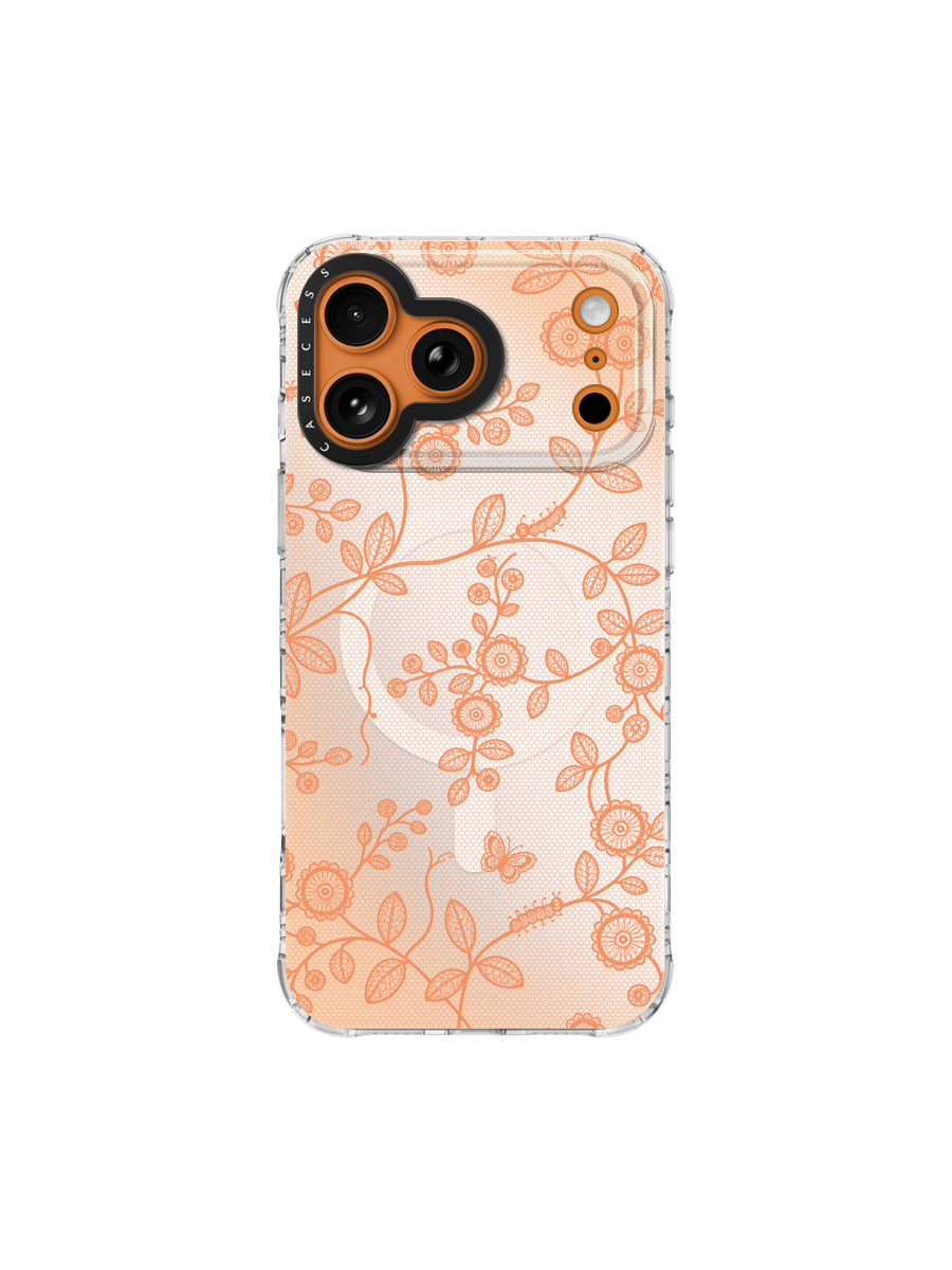 Enchanted Vine – Coral Glow Iridescent Mirror Case MagSafe Compatible 