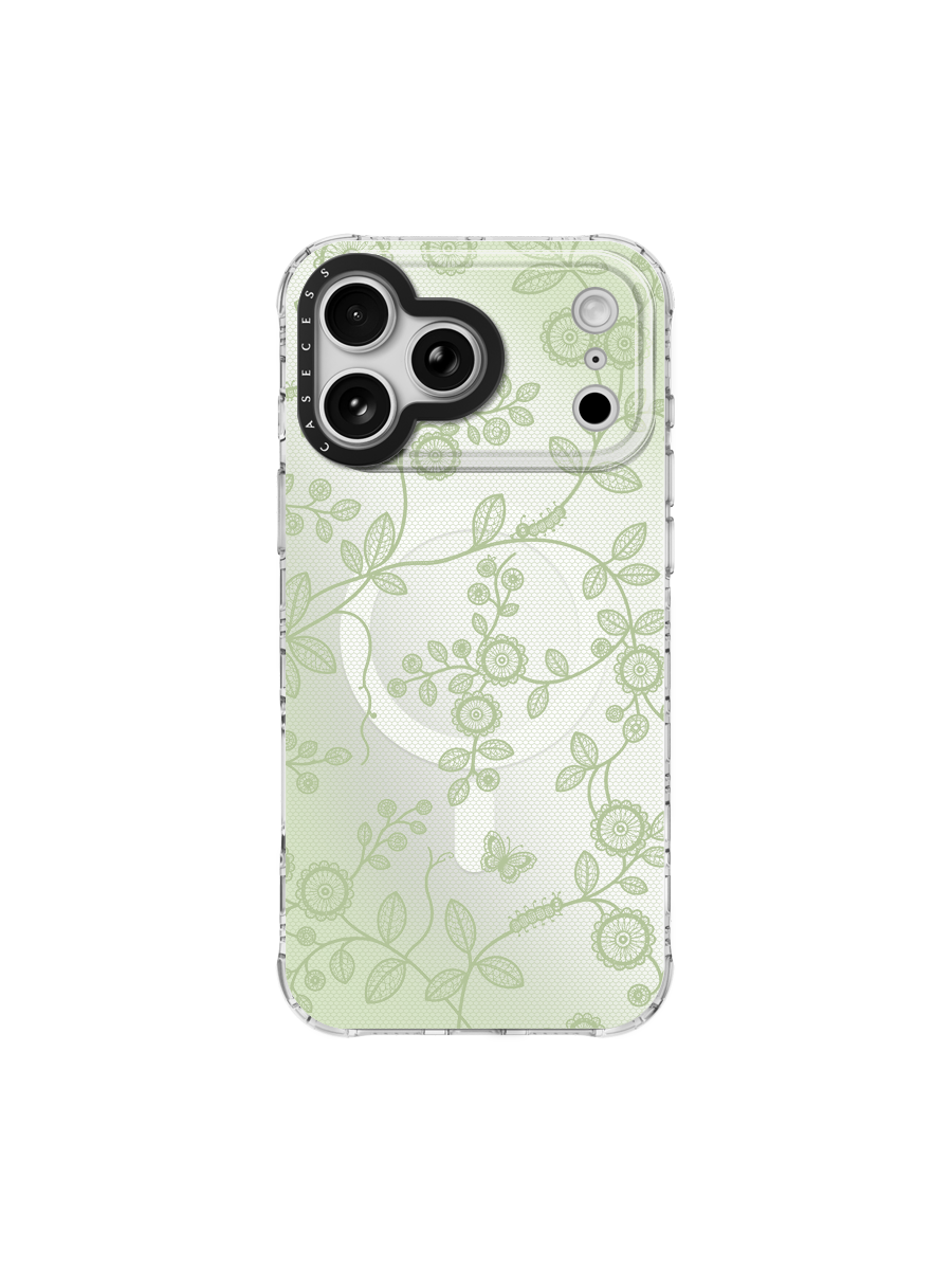 Enchanted Vine – Sage Bloom Iridescent Mirror Case MagSafe Compatible 