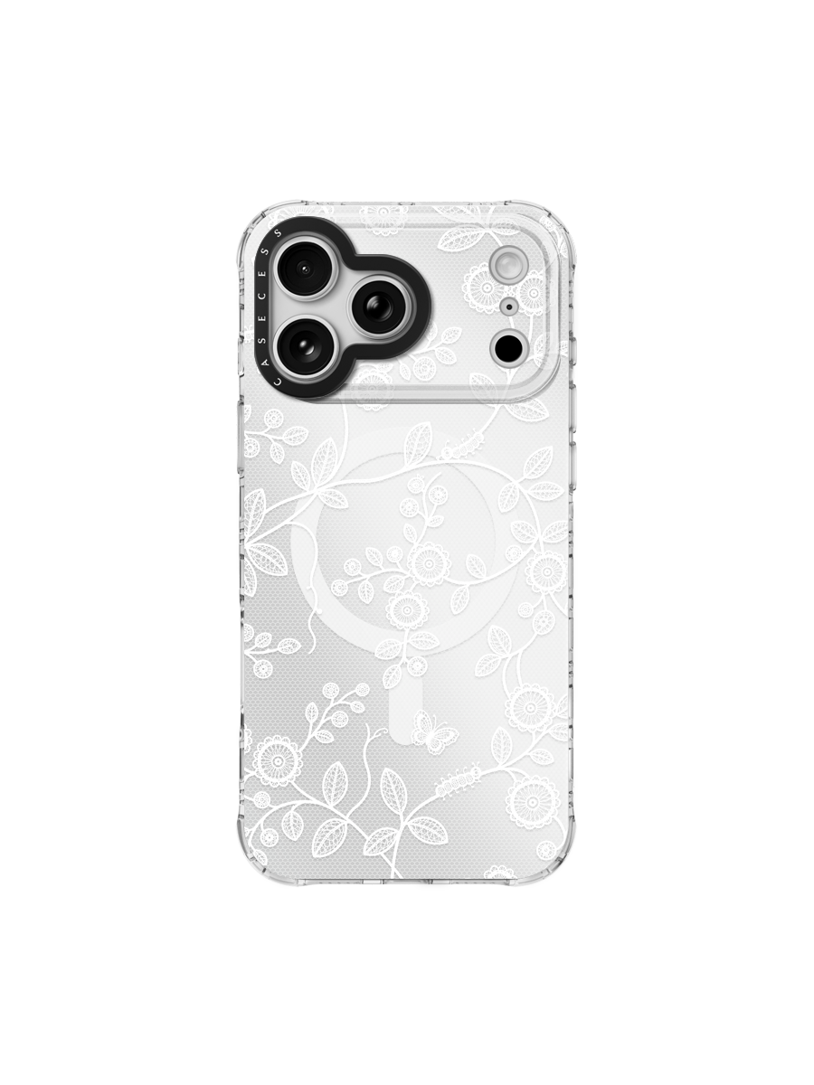 Enchanted Vine – Moonveil Silver Iridescent Mirror Case MagSafe Compatible 