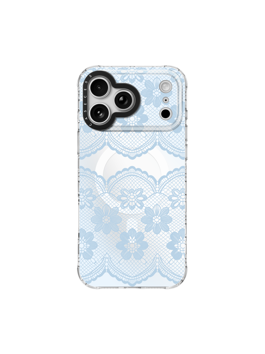 Flora Veil – Blue Mist Iridescent Mirror Case MagSafe Compatible 