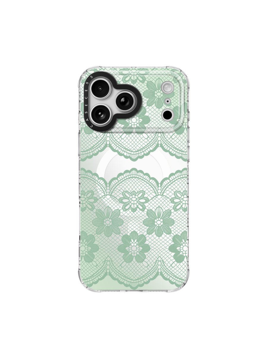 Flora Veil – Sage Bloomt Iridescent Mirror Case