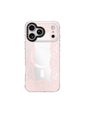 Lace Veil – Blush Pink Iridescent Mirror Case MagSafe Compatible 