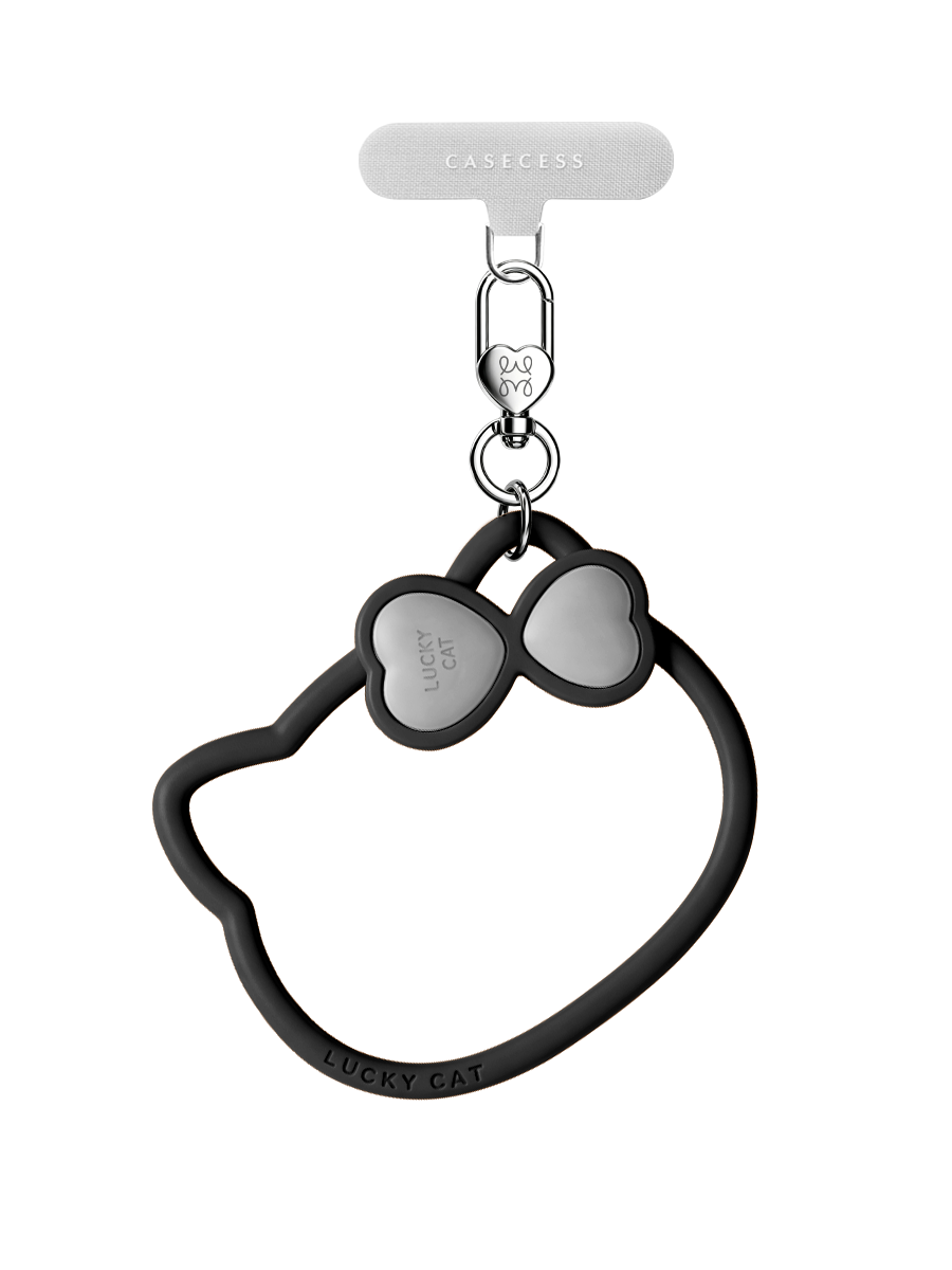 Jelly Charm Wristlet – Lucky Cat  Black