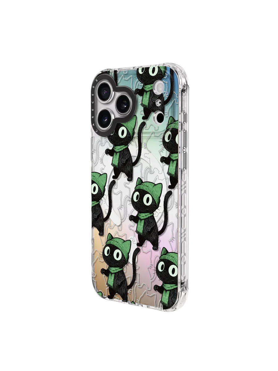 Mossy Eyes: Wandering Loop Iridescent Mirror iPhone Case – MagSafe Compatible