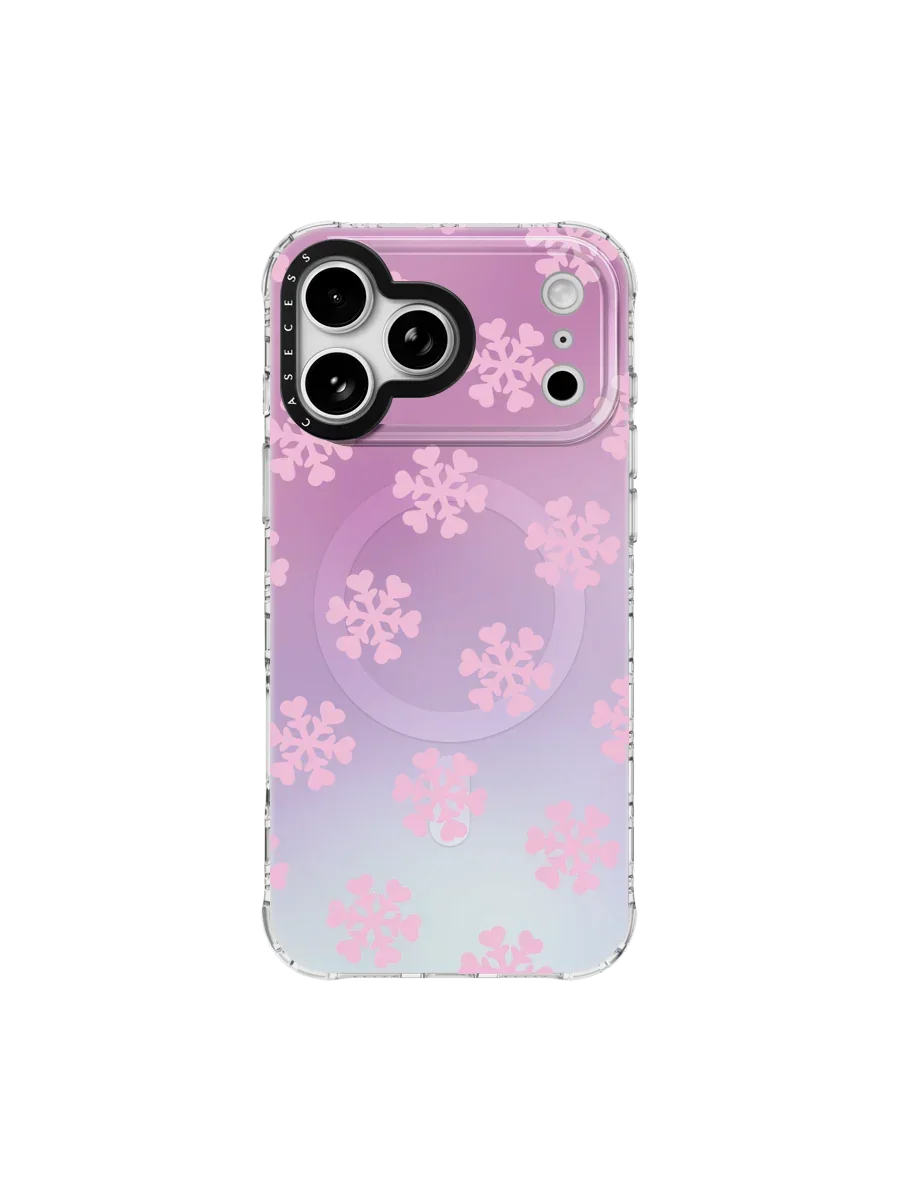 Sweet Heartflakes Iridescent iPhone Case – MagSafe Compatible