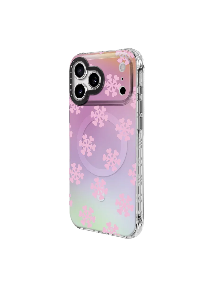 Sweet Heartflakes Iridescent iPhone Case – MagSafe Compatible