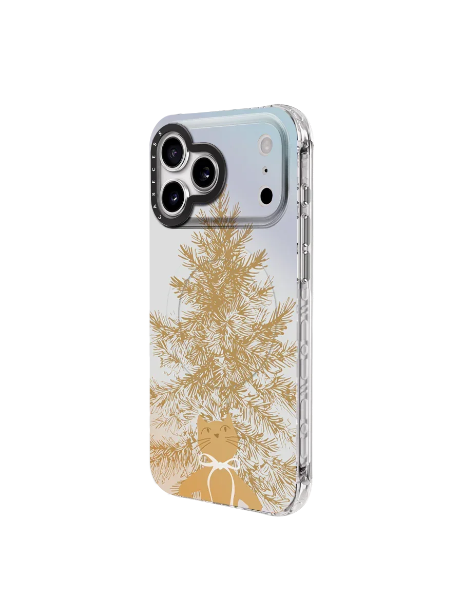  Golden Pine Wishes Iridescent Mirror iPhone Case – MagSafe Compatible