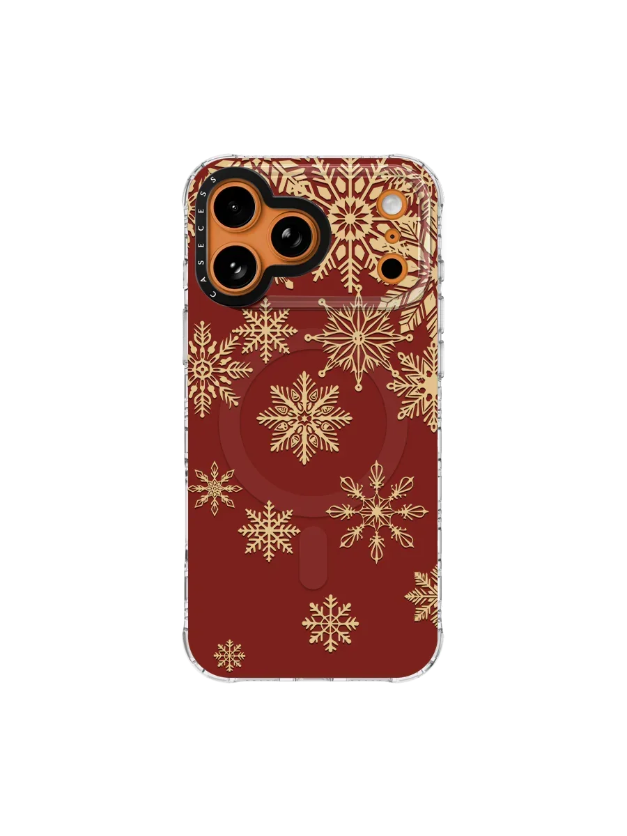 Golden Snowfall Iridescent iPhone Case – MagSafe Compatible