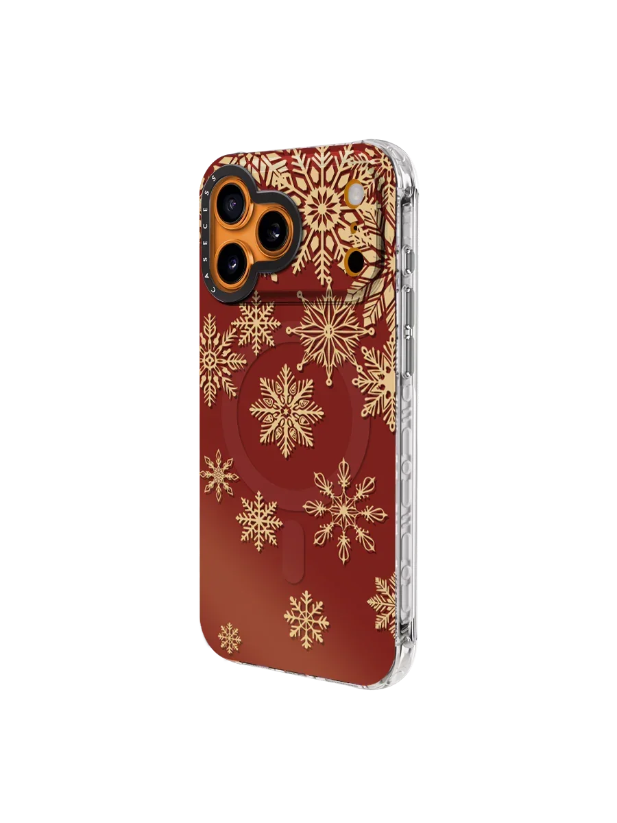 Golden Snowfall Iridescent iPhone Case – MagSafe Compatible