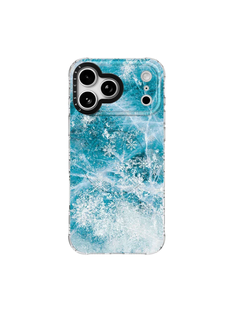 Frozen Bloom Iridescent Mirror iPhone Case – MagSafe Compatible