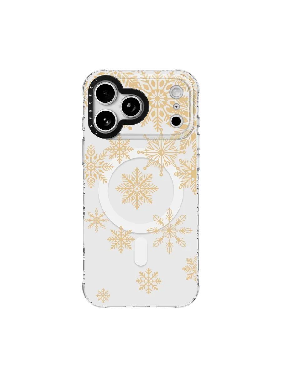 Snowflake Ivoryglow Iridescent Mirror iPhone Case – MagSafe Compatible