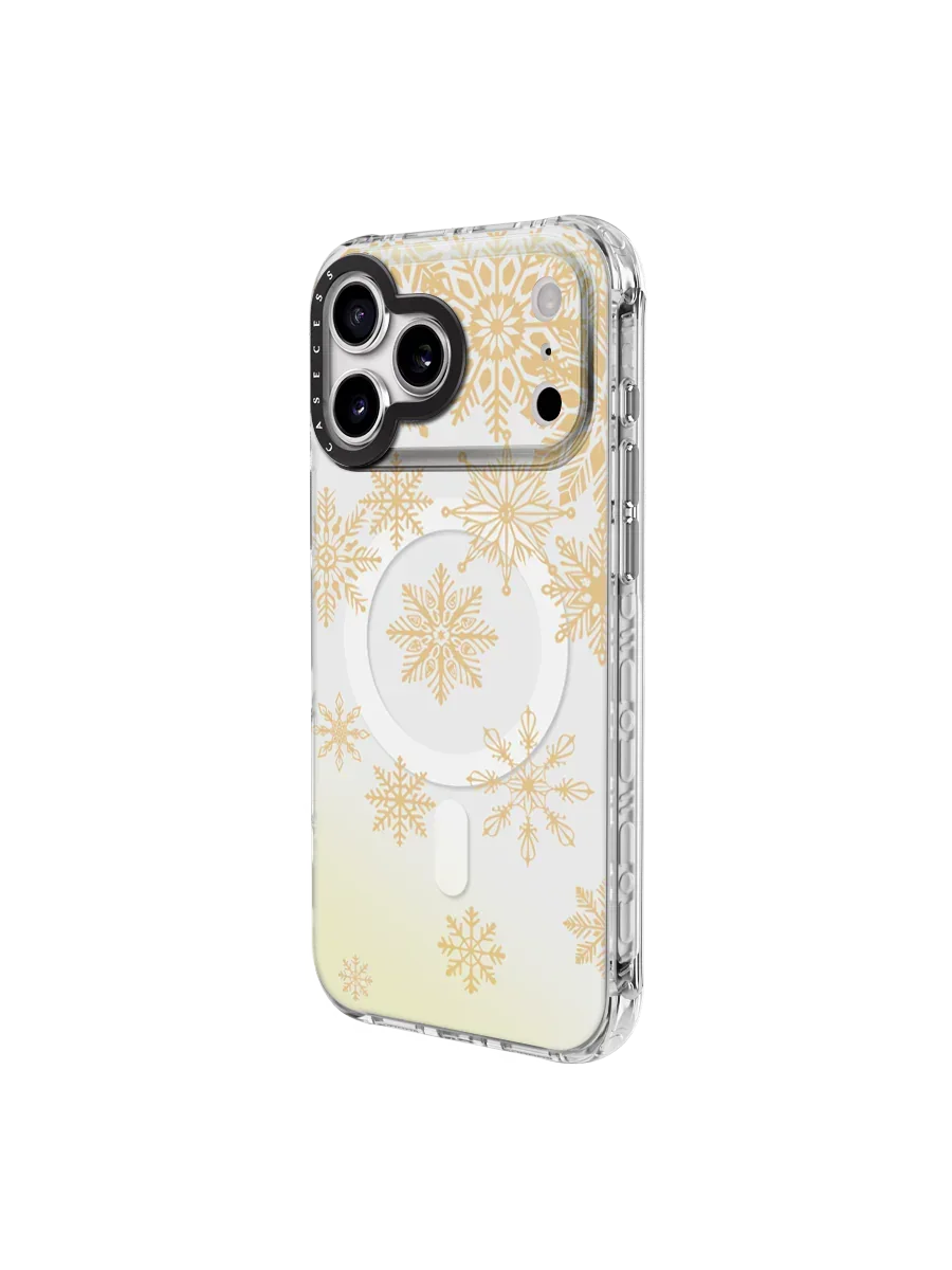 Snowflake Ivoryglow Iridescent Mirror iPhone Case – MagSafe Compatible