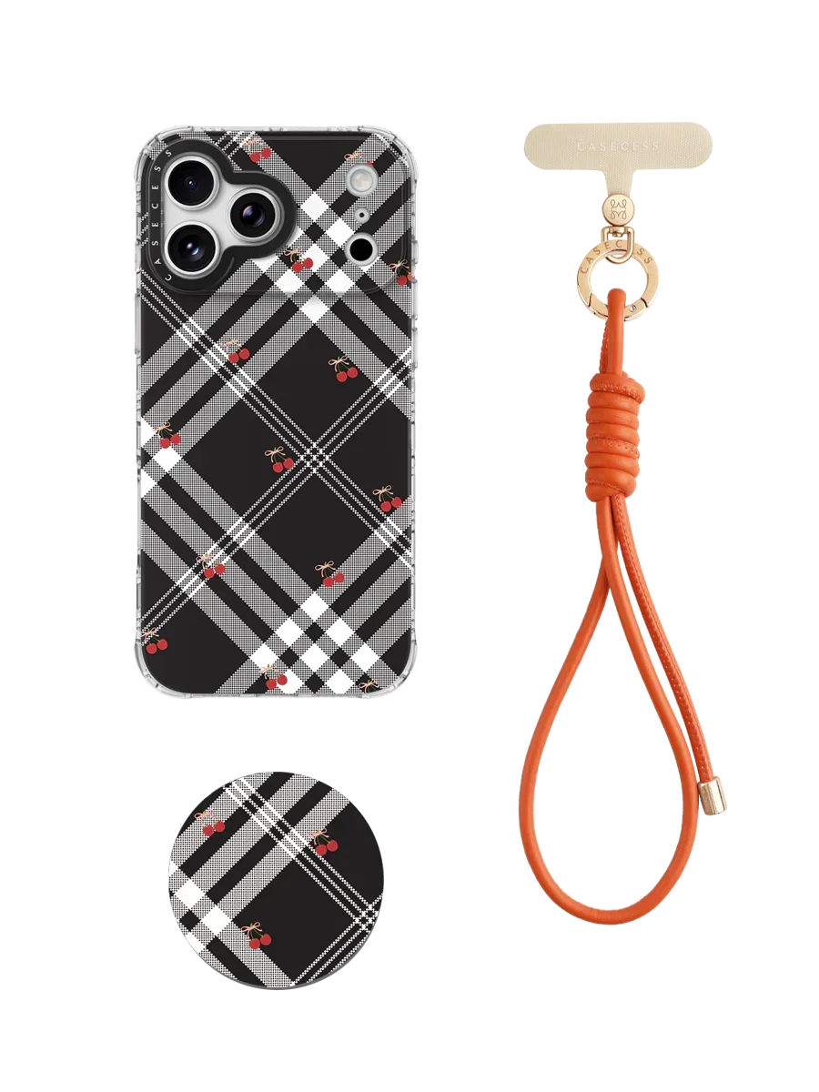 Cherry Check Wrist Carry Set 3 Piece