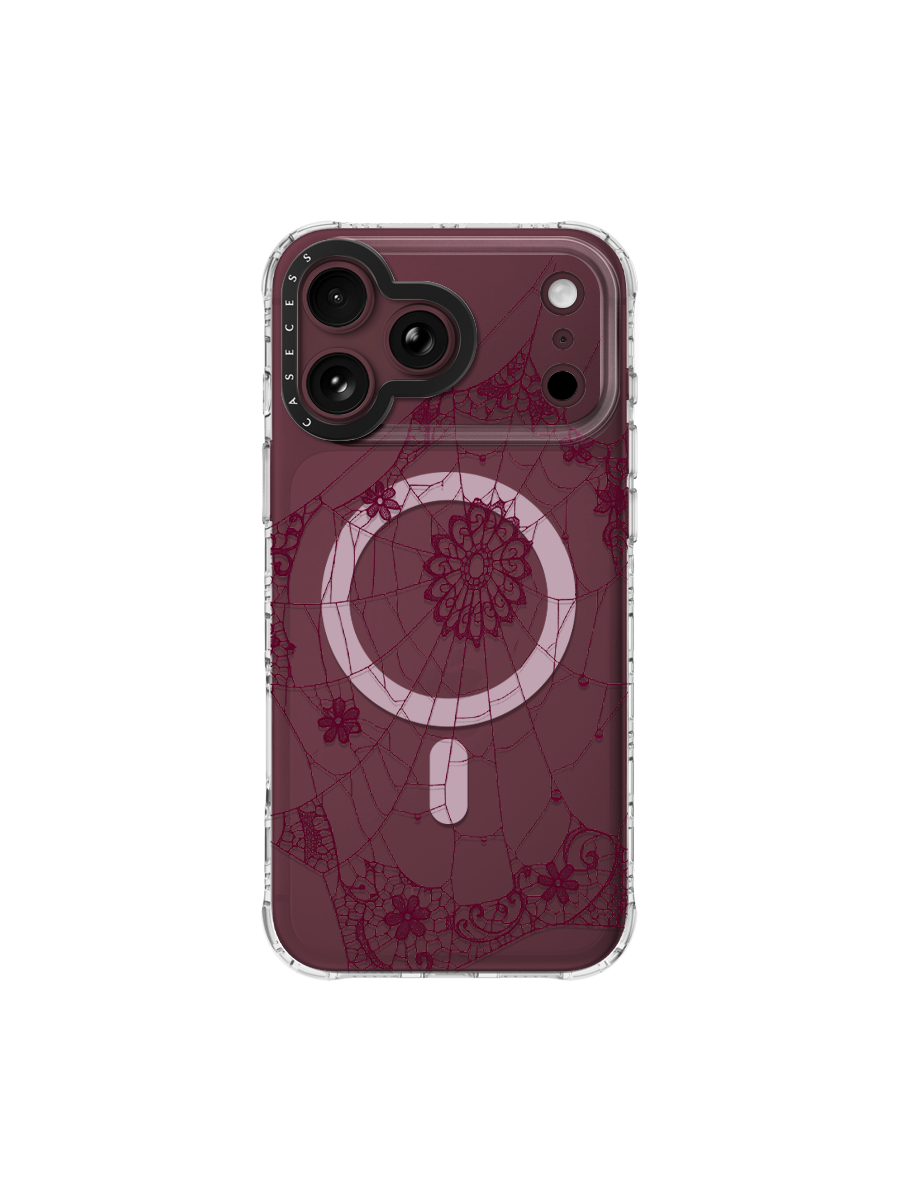 Lace Web Masquerade – Burgundy