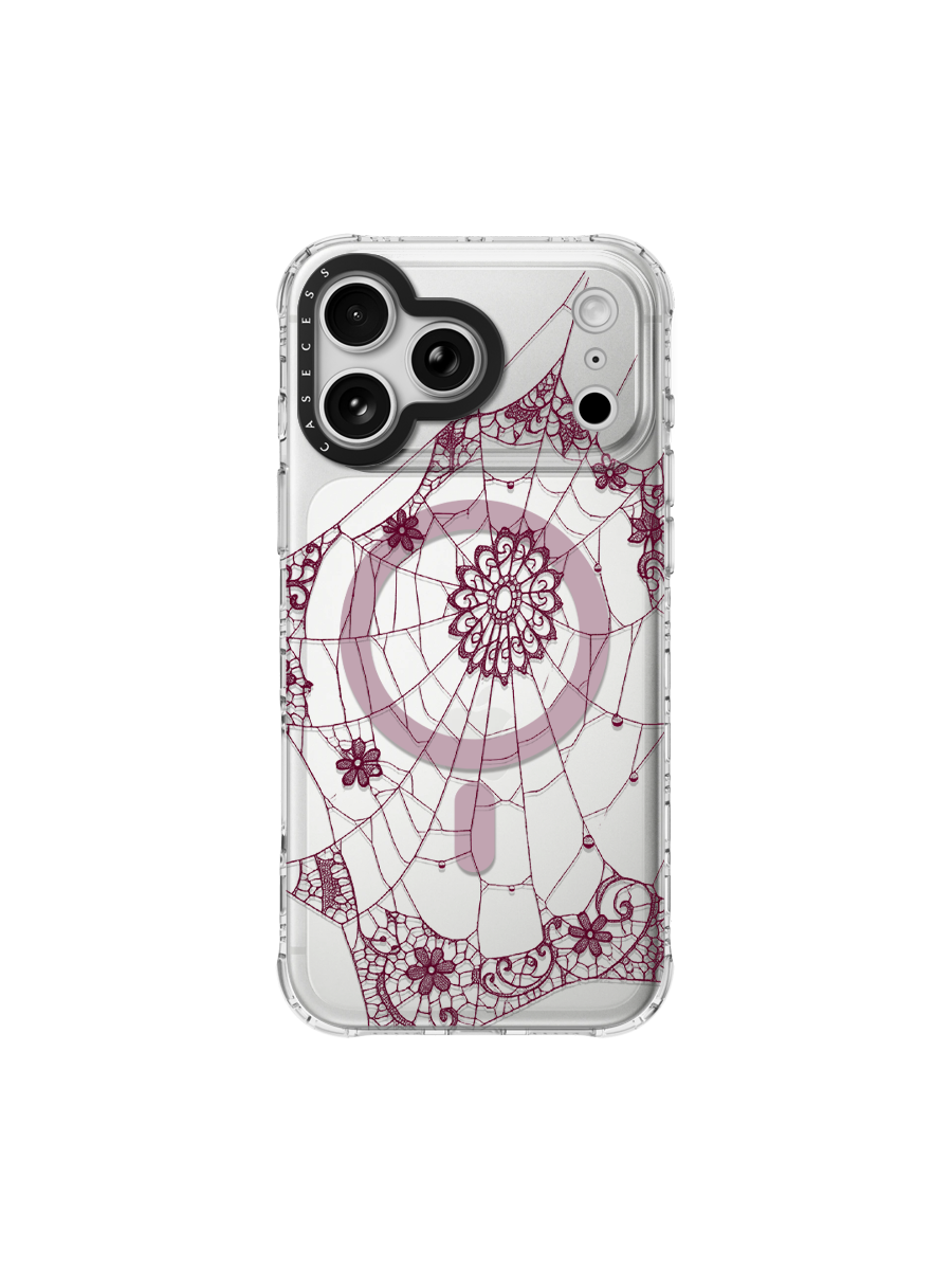 Lace Web Masquerade – Burgundy