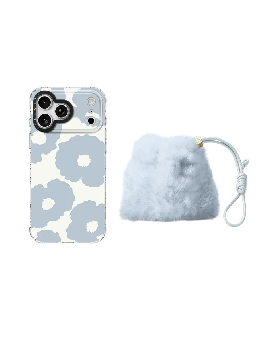 Poppy Reverie –  Soft Blue  Cozy Carry Set 2-Piece