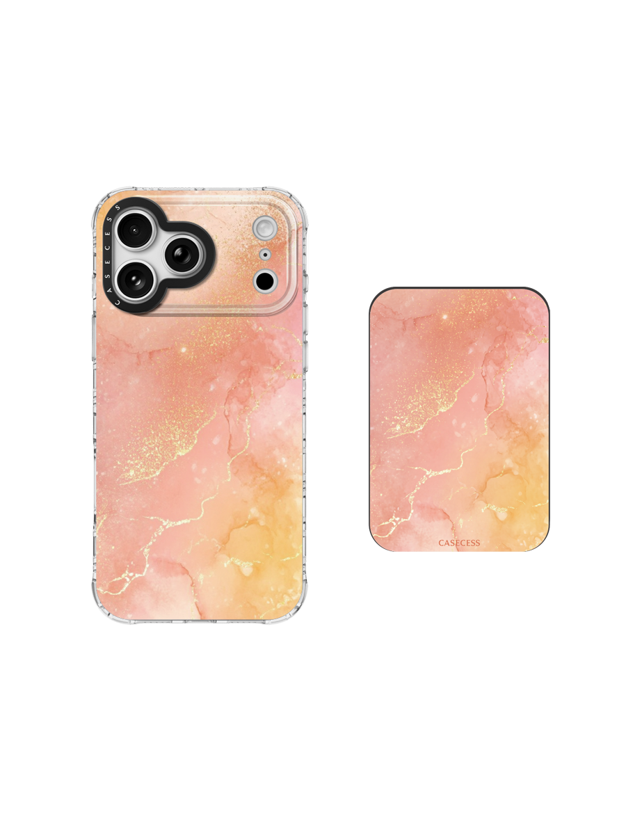 Peach Glow Cardholder Stand Set 2-Piece