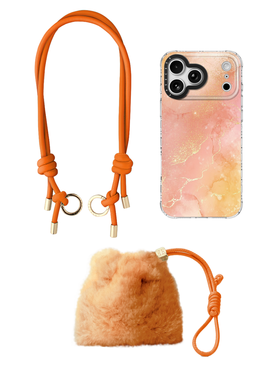 Peach Glow Crossbody Utility Set 3-Piece