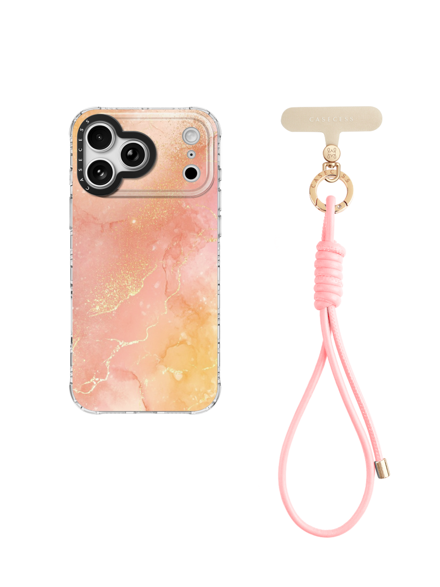 Peach Glow Wrist Carry Set 2-Piece