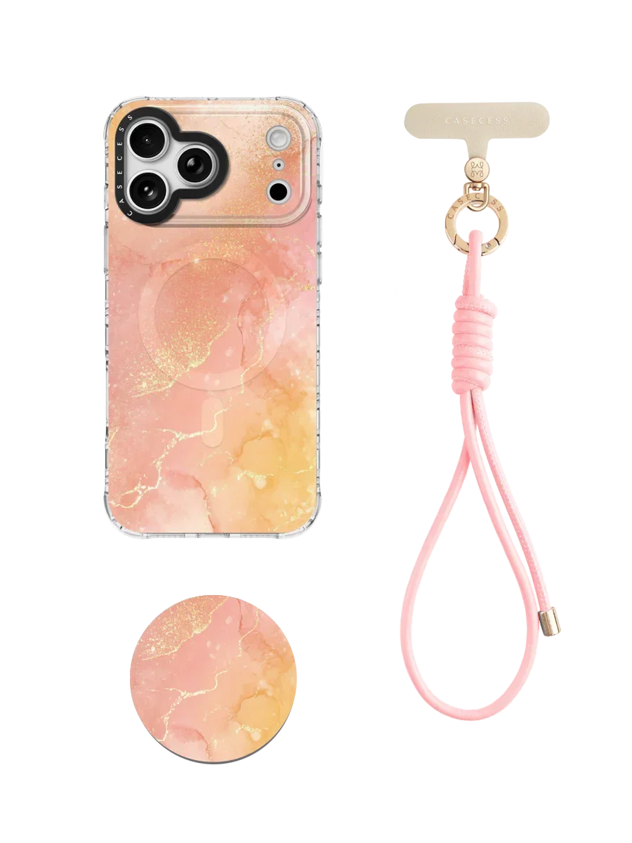 Peach Glow Wrist Carry Set 3-Piece