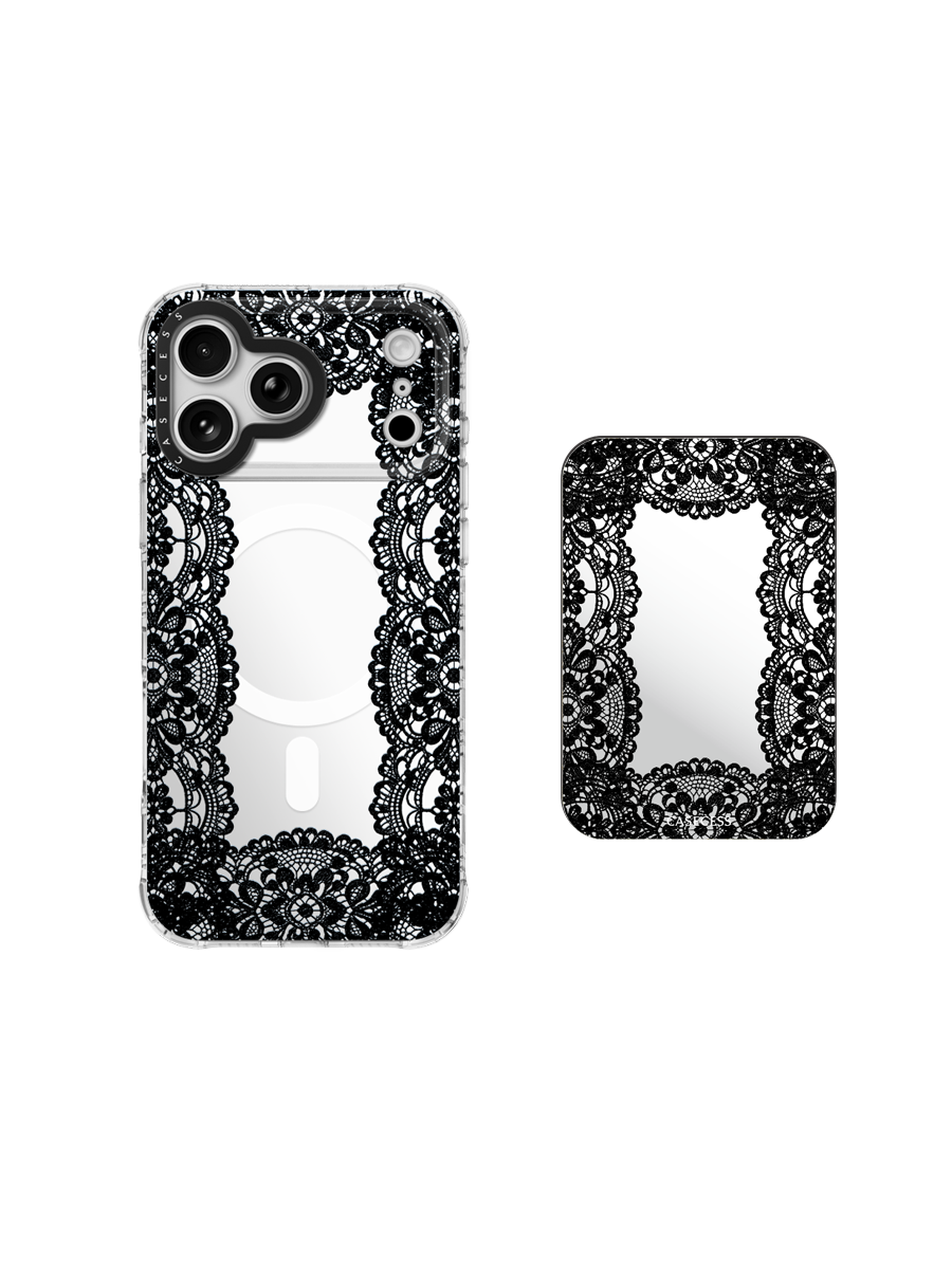 Lace Veil – Midnight Noir Cardholder Stand Set 2-Piece