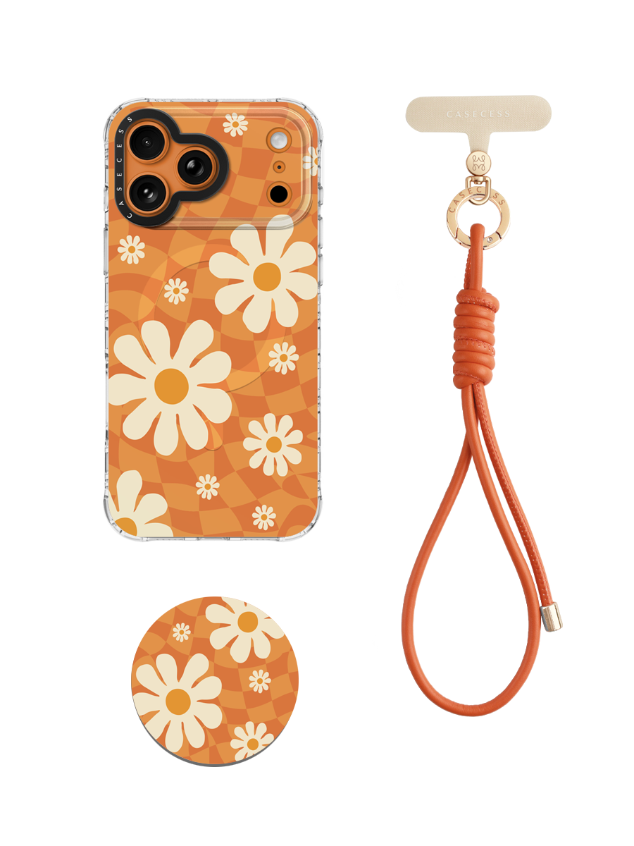 Apricot Sunbloom Wrist Carry Set 3-Piece