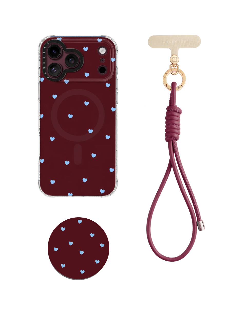 Merlot Heartbeat Wrist Carry Set 3-Piece